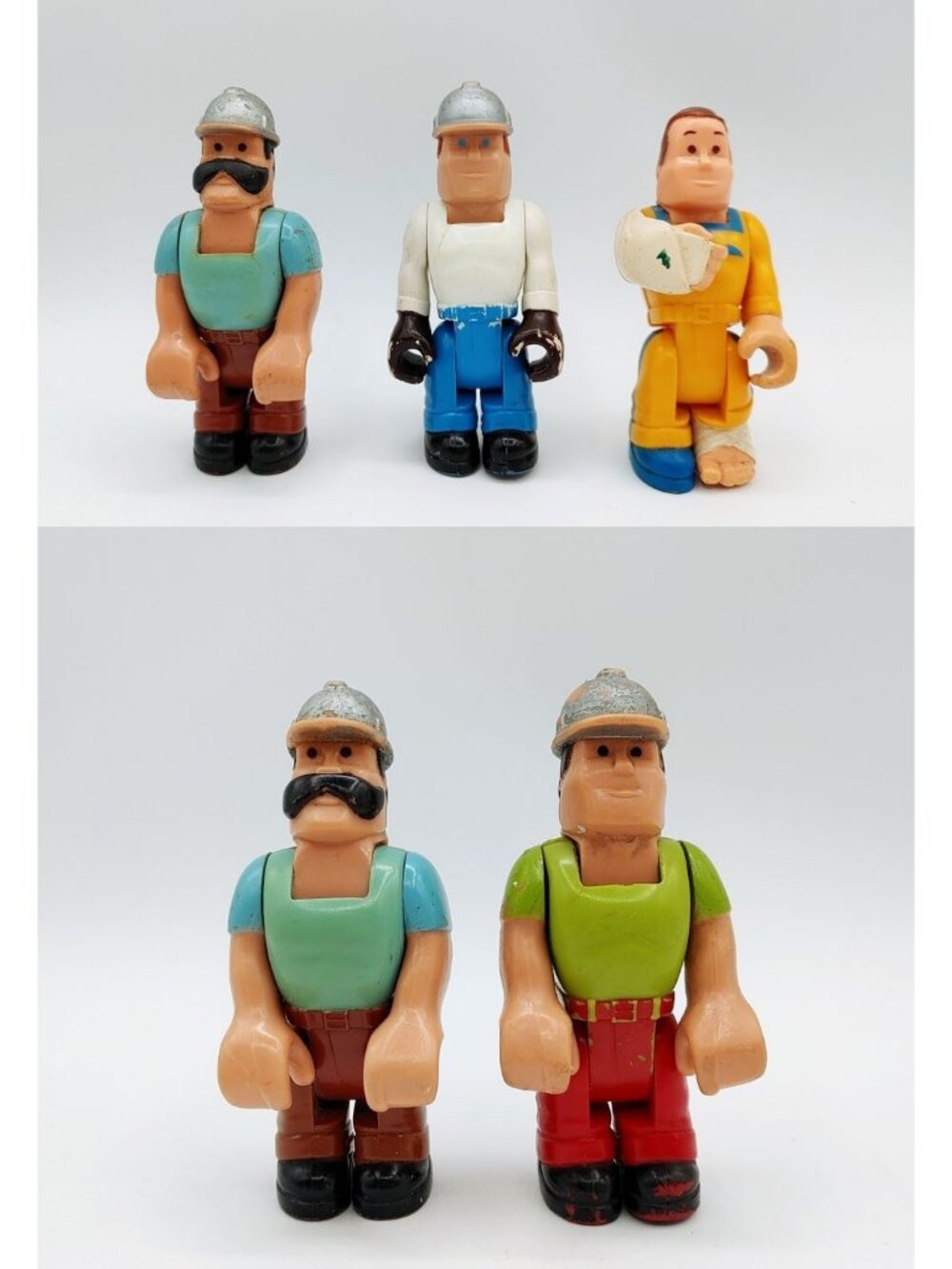 Fisher Price Husky Helper Construction figures lot of 5 Vintage 1977